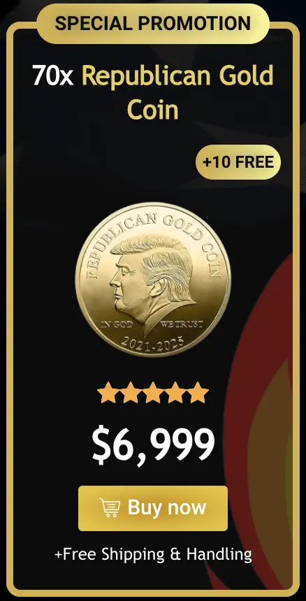 Trump Gold Coins 70x